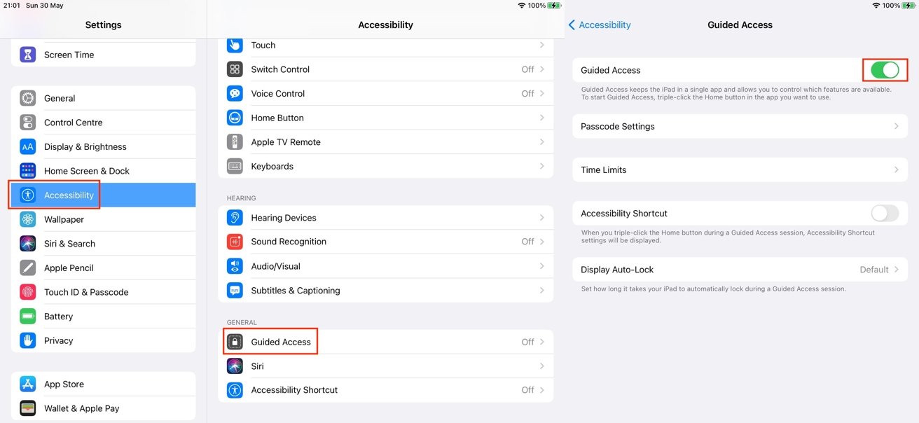 مسیر راه اندازی دسترسی مدیریت شده برای iPhone و iPad یکسان است. 